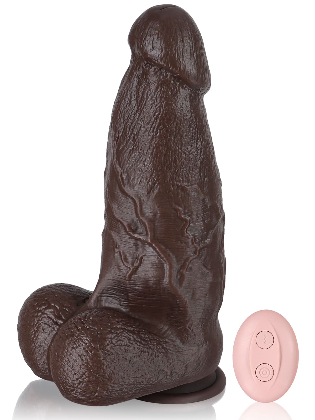 Jack 9.2" x 2.7" Large Thick Strongest 10 Frequencies Vibrating Anal Dildo